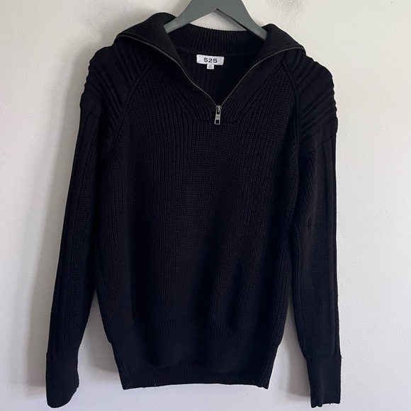 525 America 3/4 Quarter Zip Cotton Sweater - Picture 1 of 5